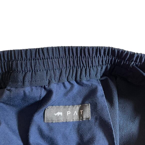 PAT Men's Pull On 11 Inch Shorts Mid Rise Blue Neutral Summer Comfort Casual - Picture 5 of 6